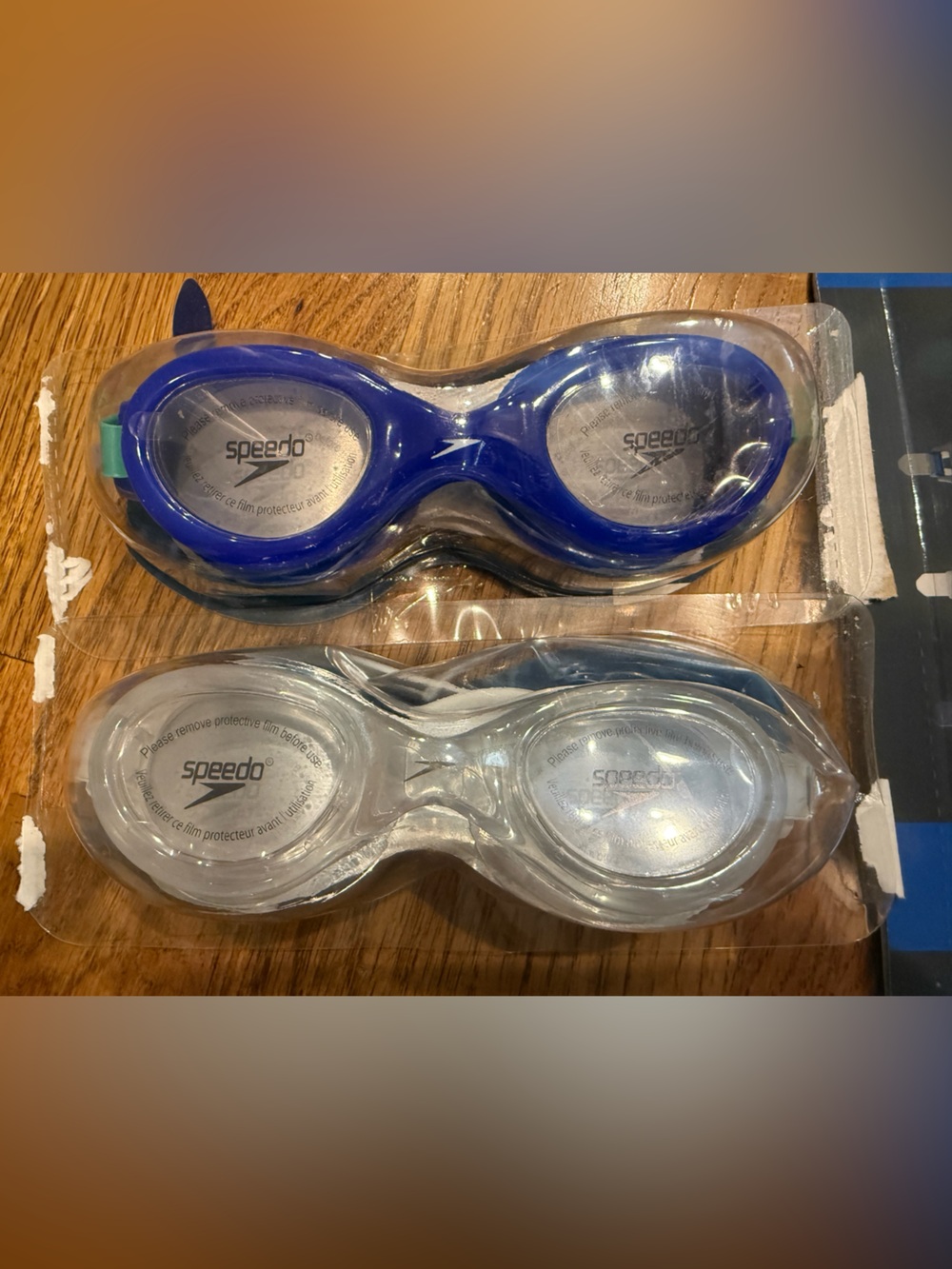 New adult Speedo Swim Goggles - Blue and Clear